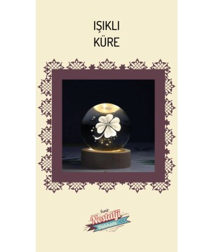 DEKORATIF YONCA TASARIMLI CAM KÜRE