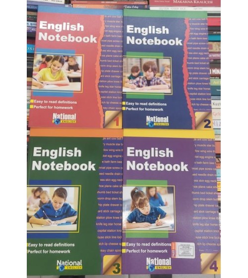 English Notebook 1-2-3-4  Easy to read definitions / Perfect for homework