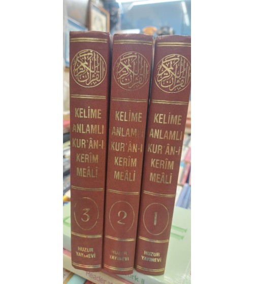 Kelime Anlamlı Kur'an-ı Kerim Meali 3 Cilt Takım ( Büyük Boy - Şamua Kağıt) Kelime Anlamlı Kur'an-ı Kerim Meali 3 Cilt Takım ( Büyük Boy - Şamua Kağıt)