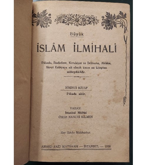 Büyük İslam İlmihali 1958 Baskı