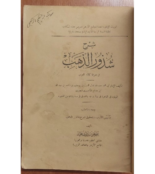Şerhu Şuzuri'z-Zeheb Fî Ma'rifeti Kelâmi'l-Arab