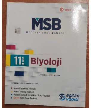 11. Sınıf Biyoloji Güncel MSB Modüler Soru Bankası Güncellenmiş yeni baskı