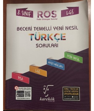 8.Sınıf Beceri Temelli Yeni Nesil Türkçe Soruları ROS