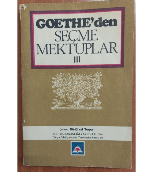 GOETHE'DEN SEÇME MEKTUPLAR 3