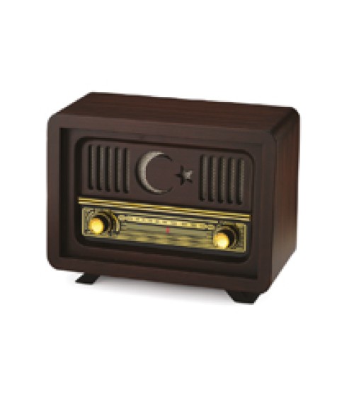 Ahşap Nostaljik Radyo Ayyıldızlı